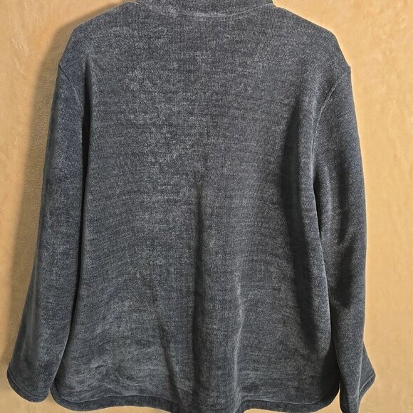 32 Degrees Heat Quarter Zip Pullover XXL Blue Sherpa Lined Fleece Sweater 201 - Picture 2 of 6
